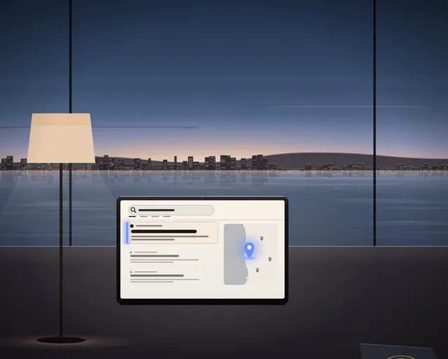Illustration of travel documents and arrival preparation