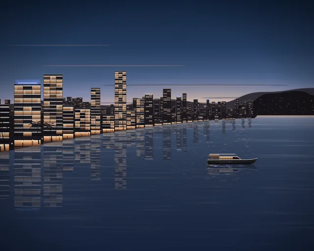 Illustration: a home by the bay